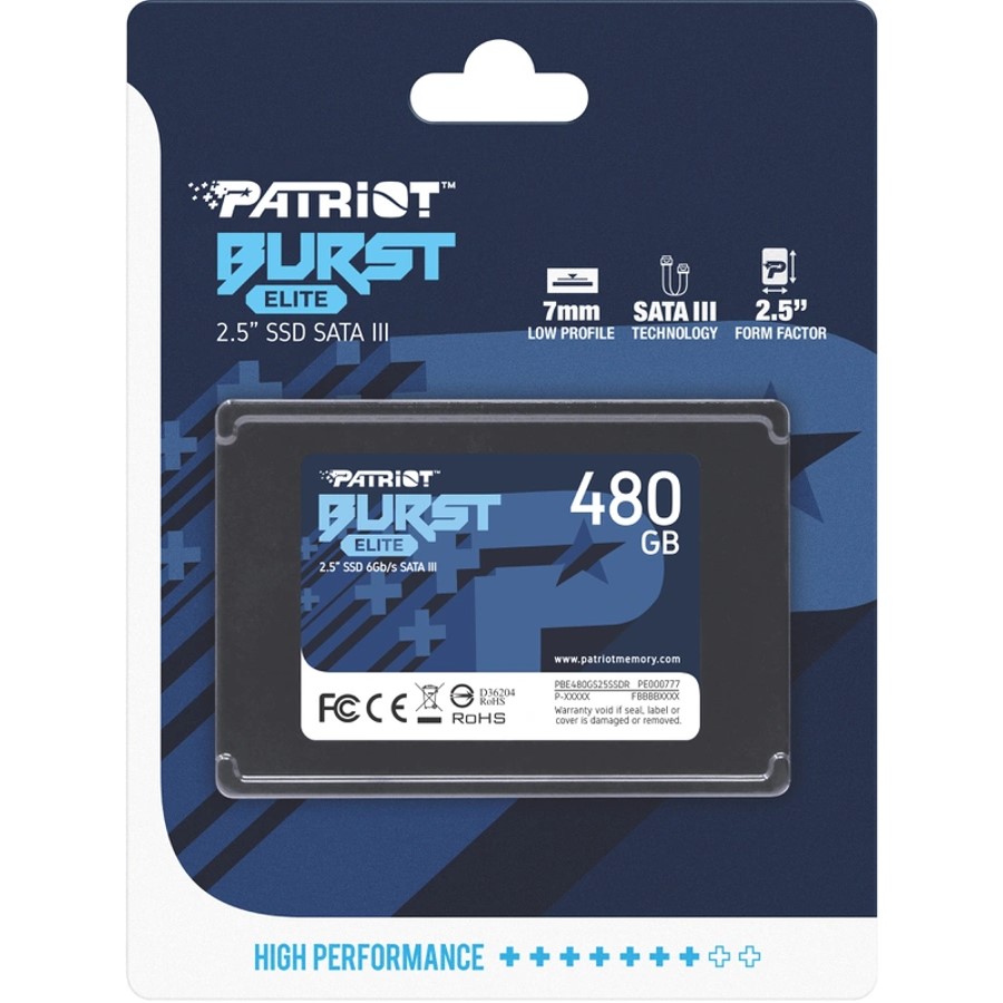 Накопитель SSD 480GB Patriot Burst Elite (PBE480GS25SSDR)