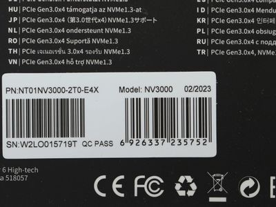 Накопитель SSD 500GB Netac NV3000 (NT01NV3000-500-E4X)