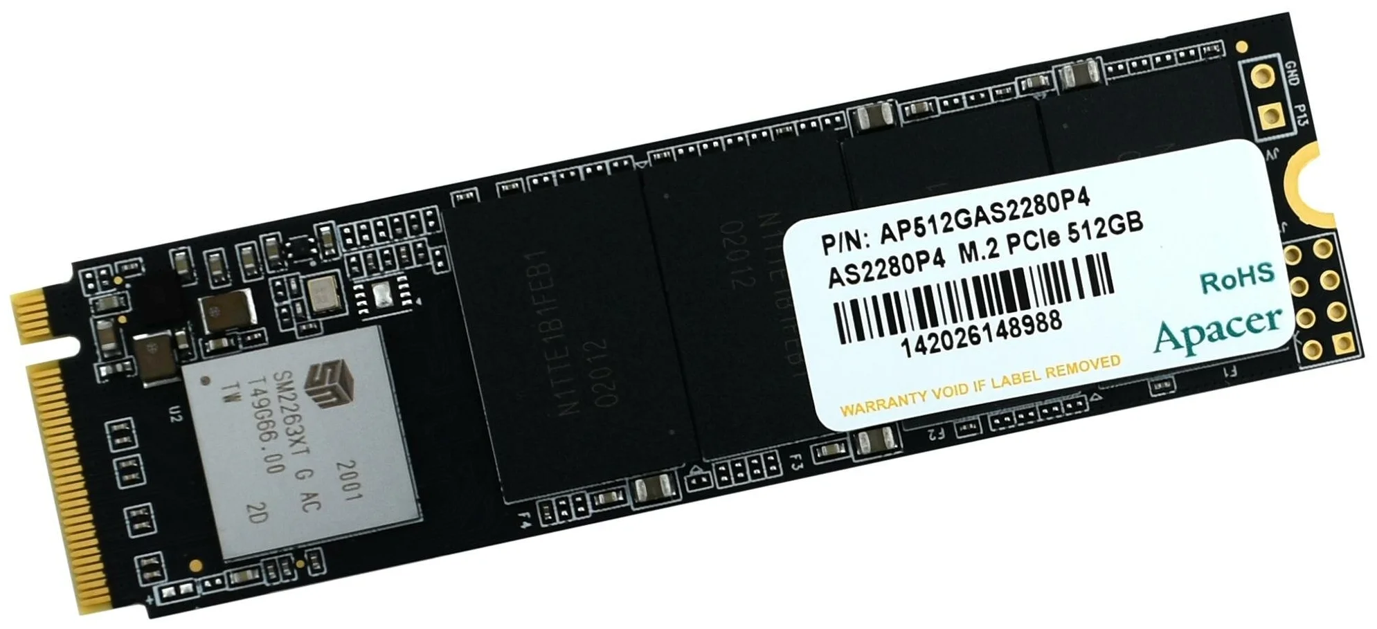 Накопитель SSD 512GB Apacer AS2280P4 (AP512GAS2280P4-1)