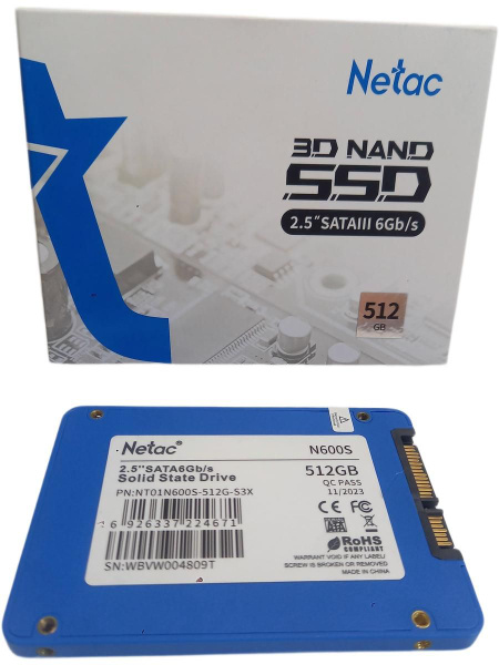 Накопитель SSD 512GB Netac N600S (NT01N600S-512G-S3X)
