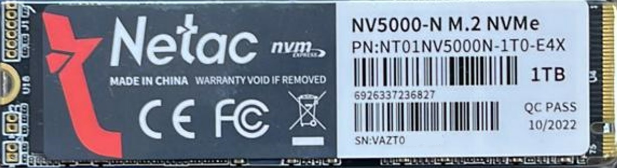 Накопитель SSD 1TB Netac NV5000-N (NT01NV5000N-1T0-E4X)