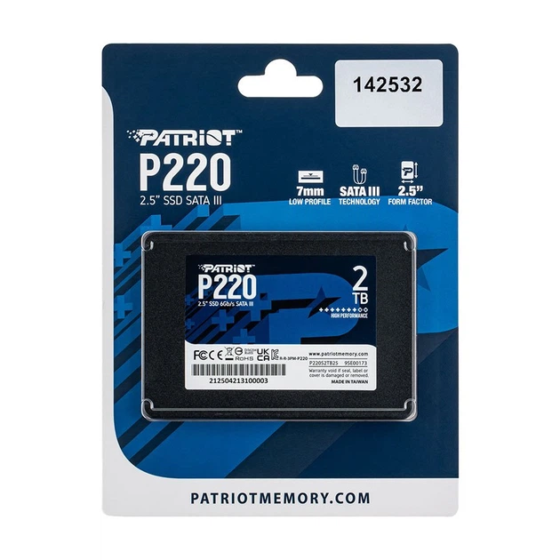 Накопитель SSD 2TB Patriot P220 (P220S2TB25)