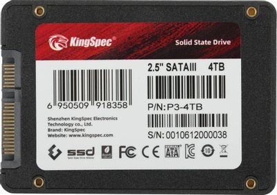 Накопитель SSD 4TB KingSpec (NX-4TB)