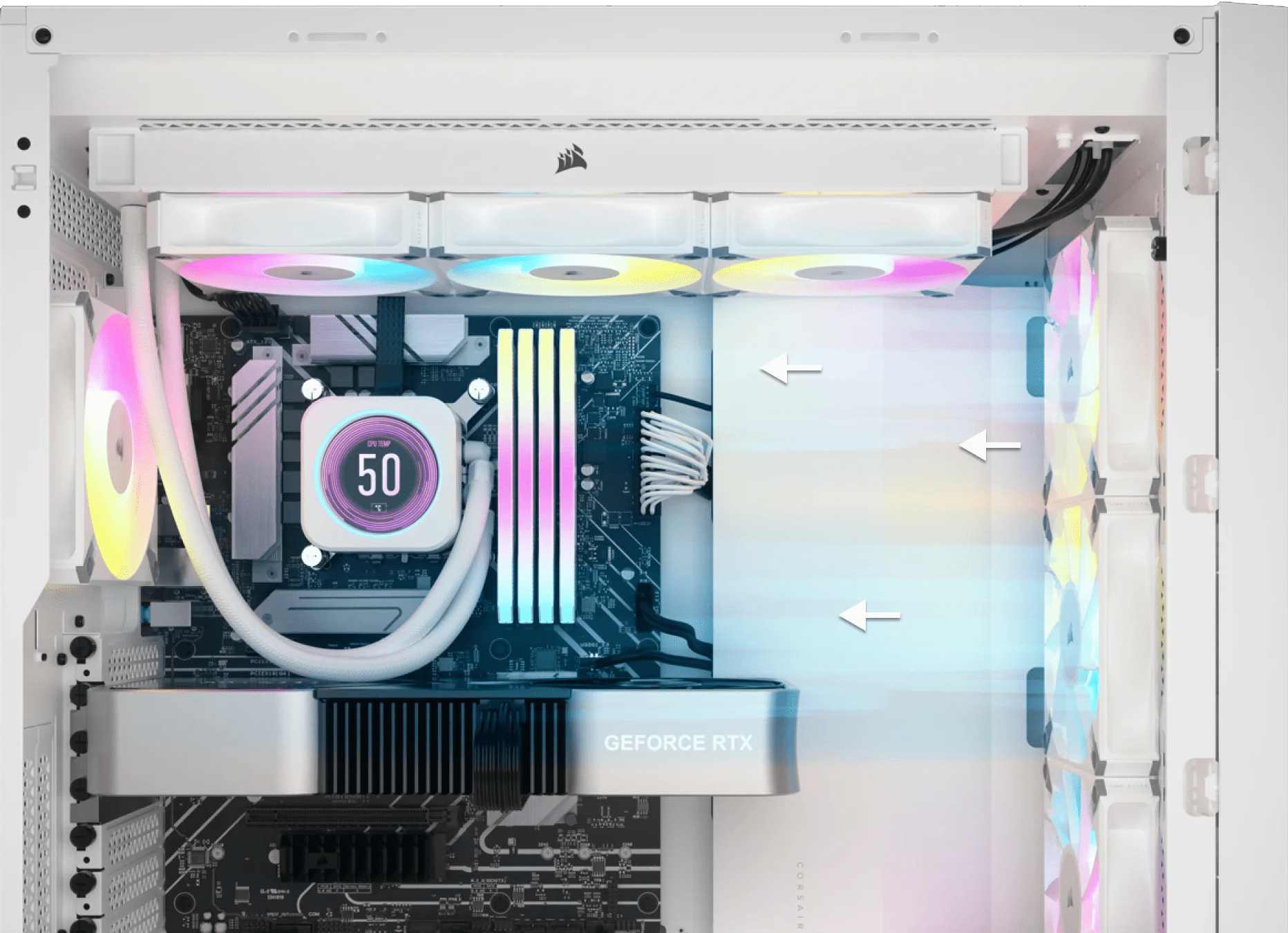 Корпус Corsair iCUE 5000D RGB Airflow White (CC-9011243-WW)