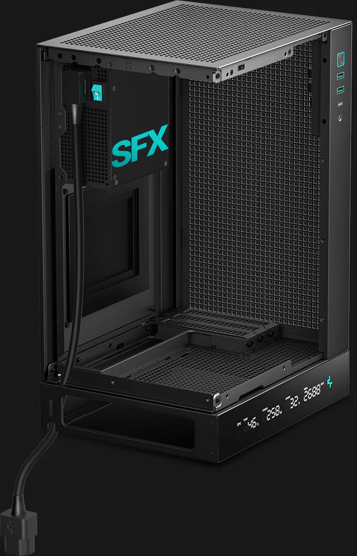 Корпус DeepCool CH170 DIGITAL Black