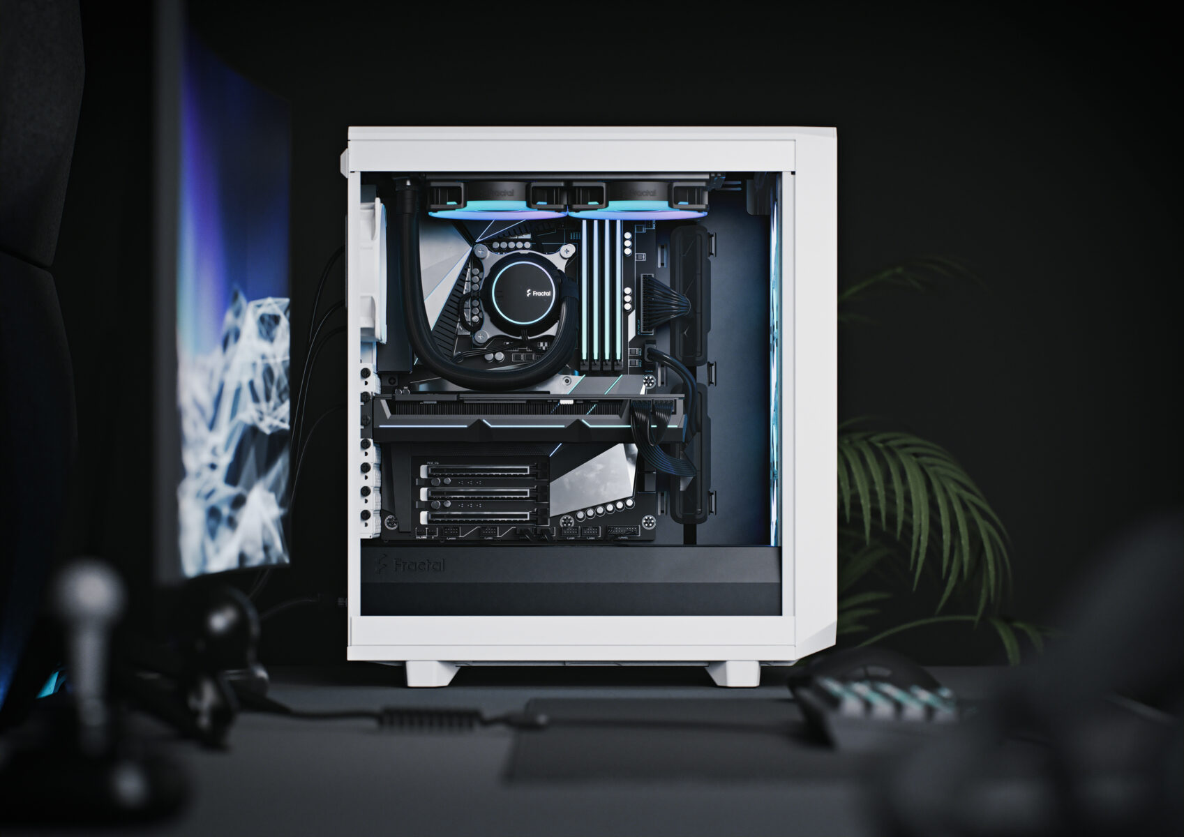 Корпус Fractal Design Meshify 3 White RGB TG Clear Tint