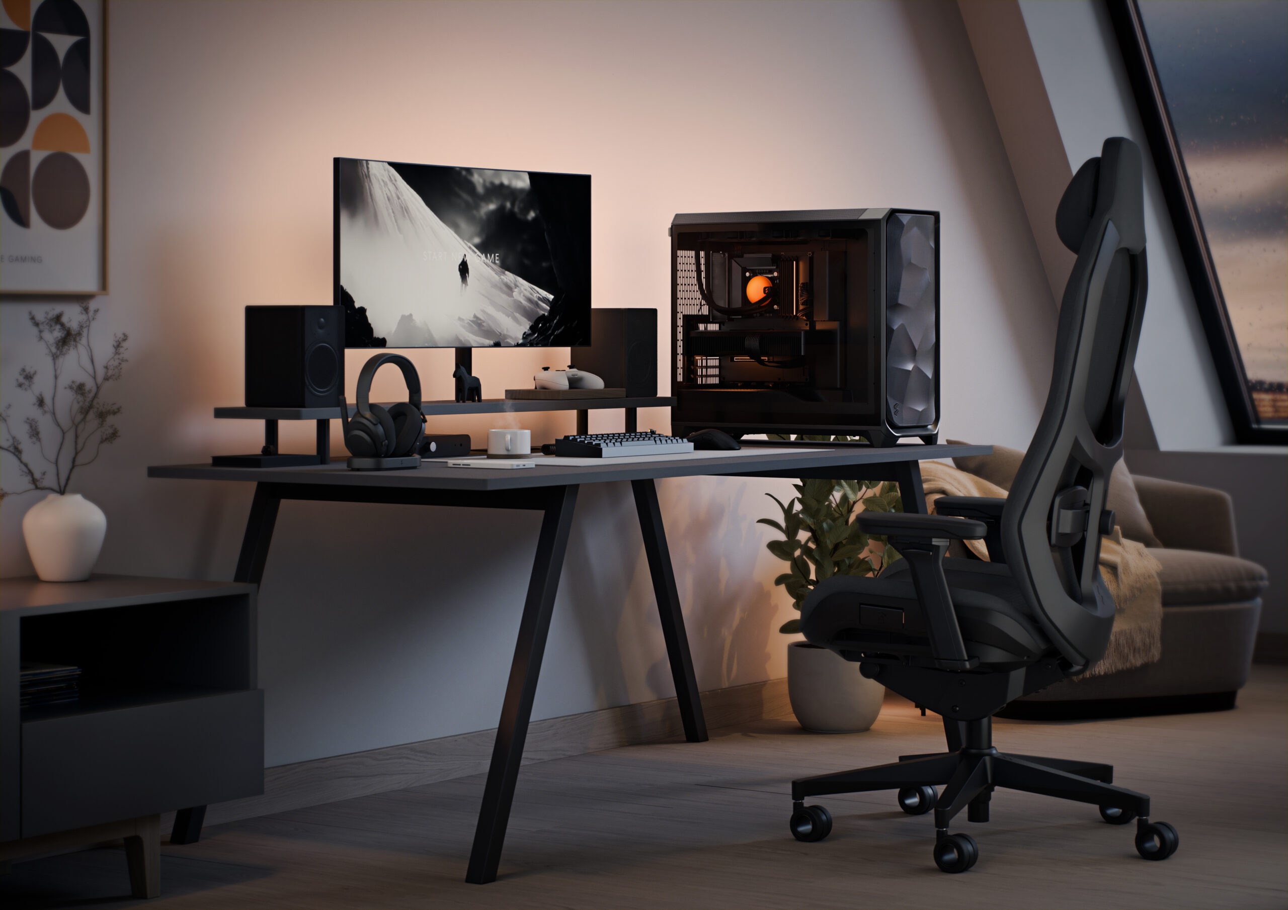 Корпус Fractal Design Meshify 3 White TG Clear Tint