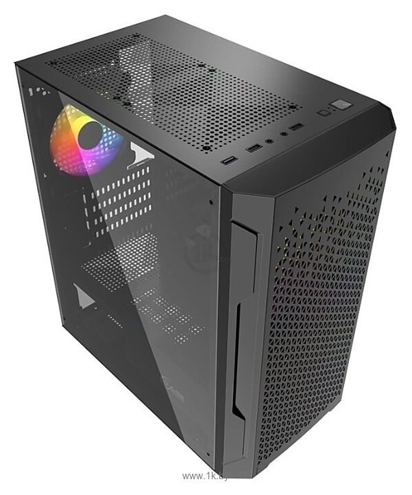 Корпус Powercase Mistral Micro Z3B Mesh LED Black