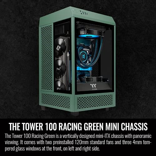 Корпус Thermaltake The Tower 100 Racing Green (CA-1R3-00SCWN-00)