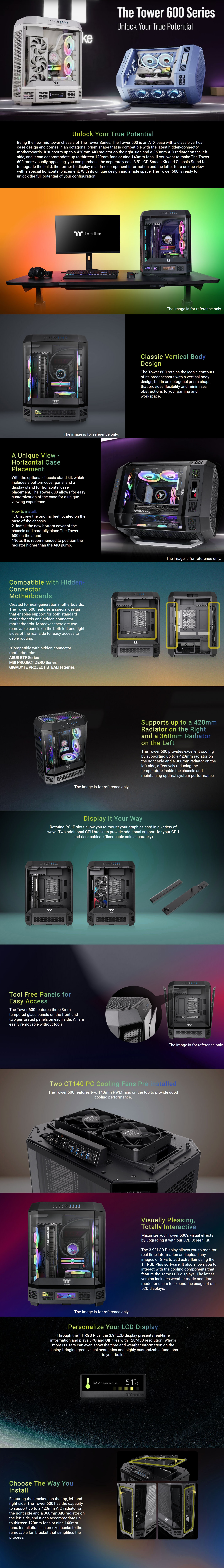 Корпус Thermaltake The Tower 600 Black (CA-1Z1-00M1WN-00)