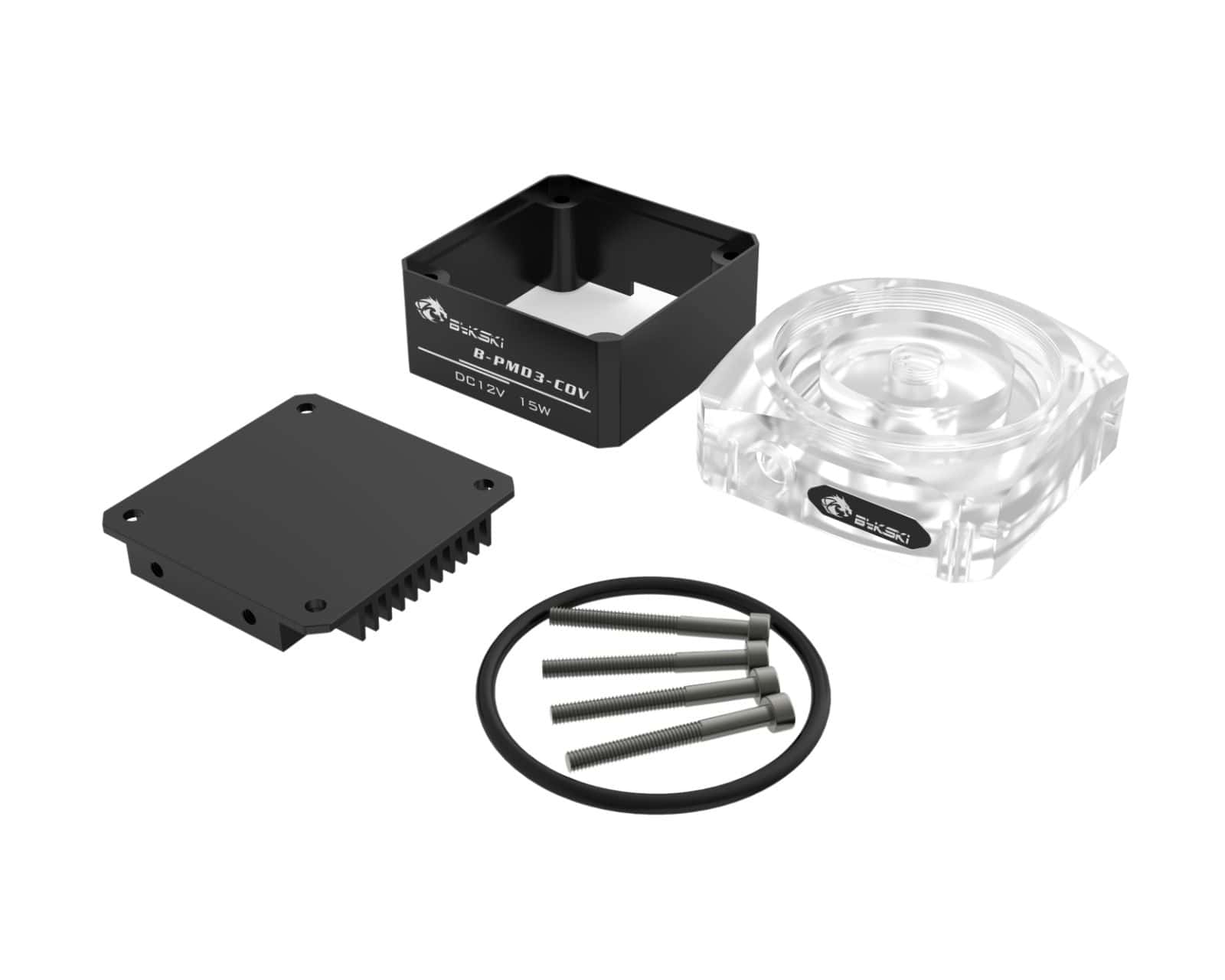 Топ и радиатор для помп СЖО Bykski CP-PMD3TOPBTM-X(armor+top) Black (C8-0194)