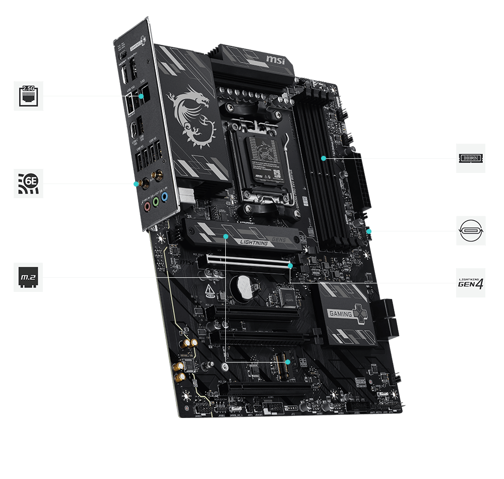 Материнская плата MSI B850 GAMING PRO WIFI6E