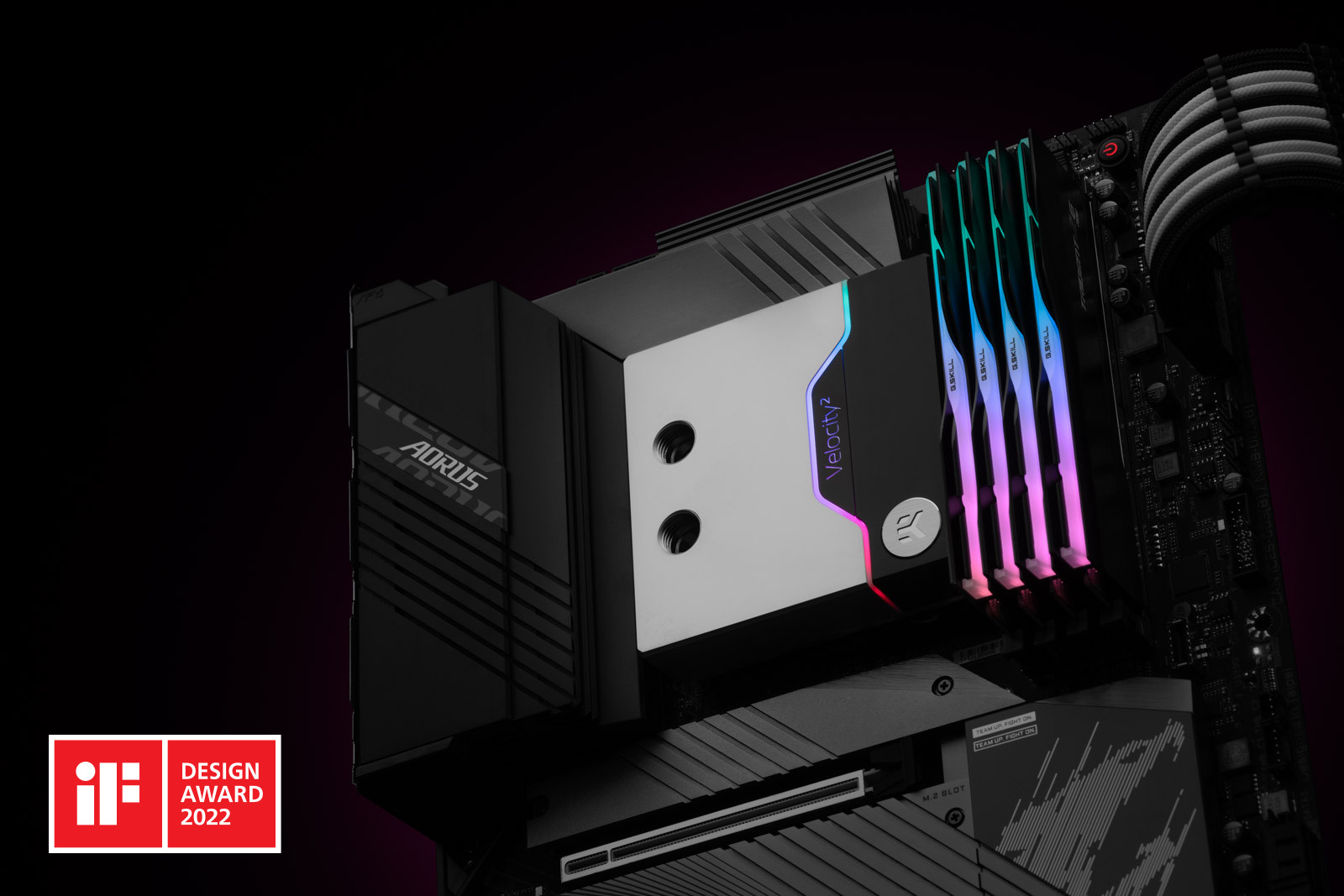 Водоблок для процессора EKWB EK-Quantum Velocity2 D-RGB - 1700 Nickel + Satin Titanium