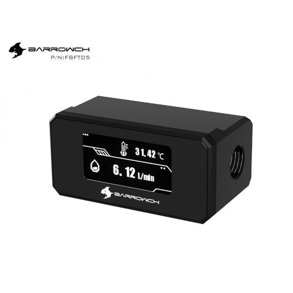 Датчик температуры и потока для СЖО Barrowch FBFT07 Black (CH1017)