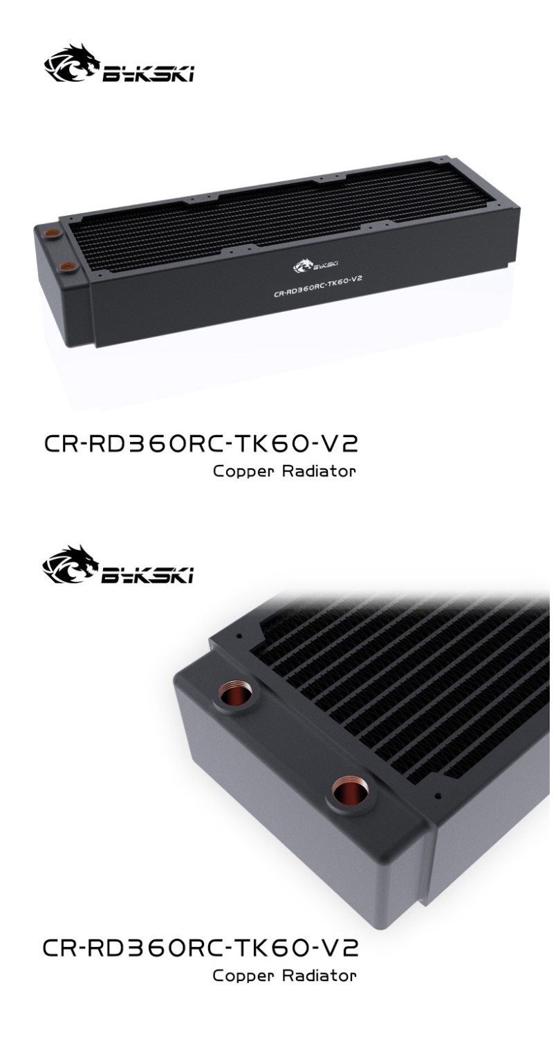 Радиатор для СЖО Bykski CR-RD480RC-TK60-V2 Black (C6-0027)