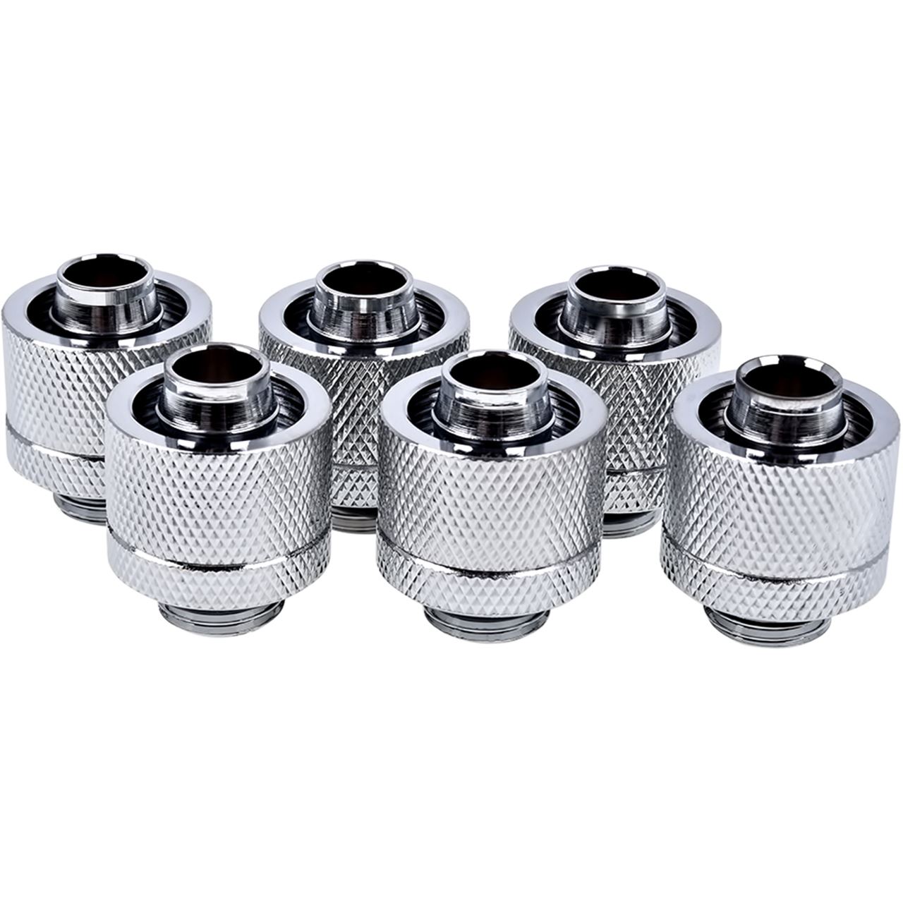 Комплект фитингов Alphacool Eiszapfen 13/10mm Anschraubtulle G1/4 - Chrome Sixpack (17229)