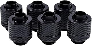 Комплект фитингов Alphacool Eiszapfen 13/10mm Anschraubtulle G1/4 - Deep Black Sixpack (17228)