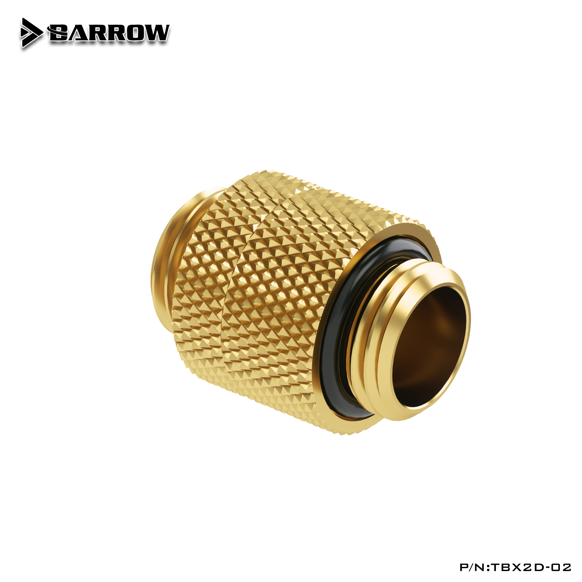 Прямой фитинг Barrow TBX2D-02 Black (BA0002)