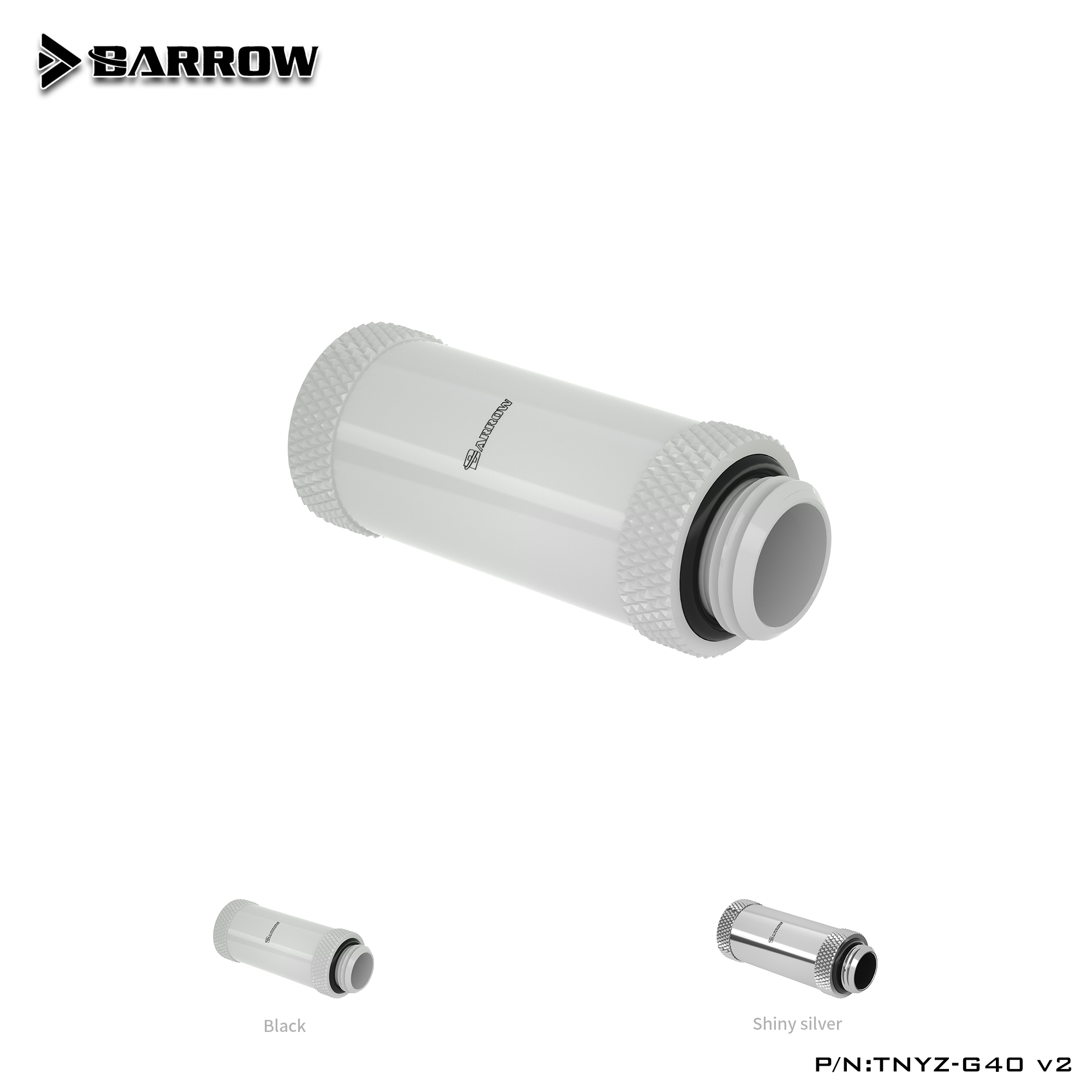 Прямой фитинг Barrow TNYZ-G40 Silver (BA1075)