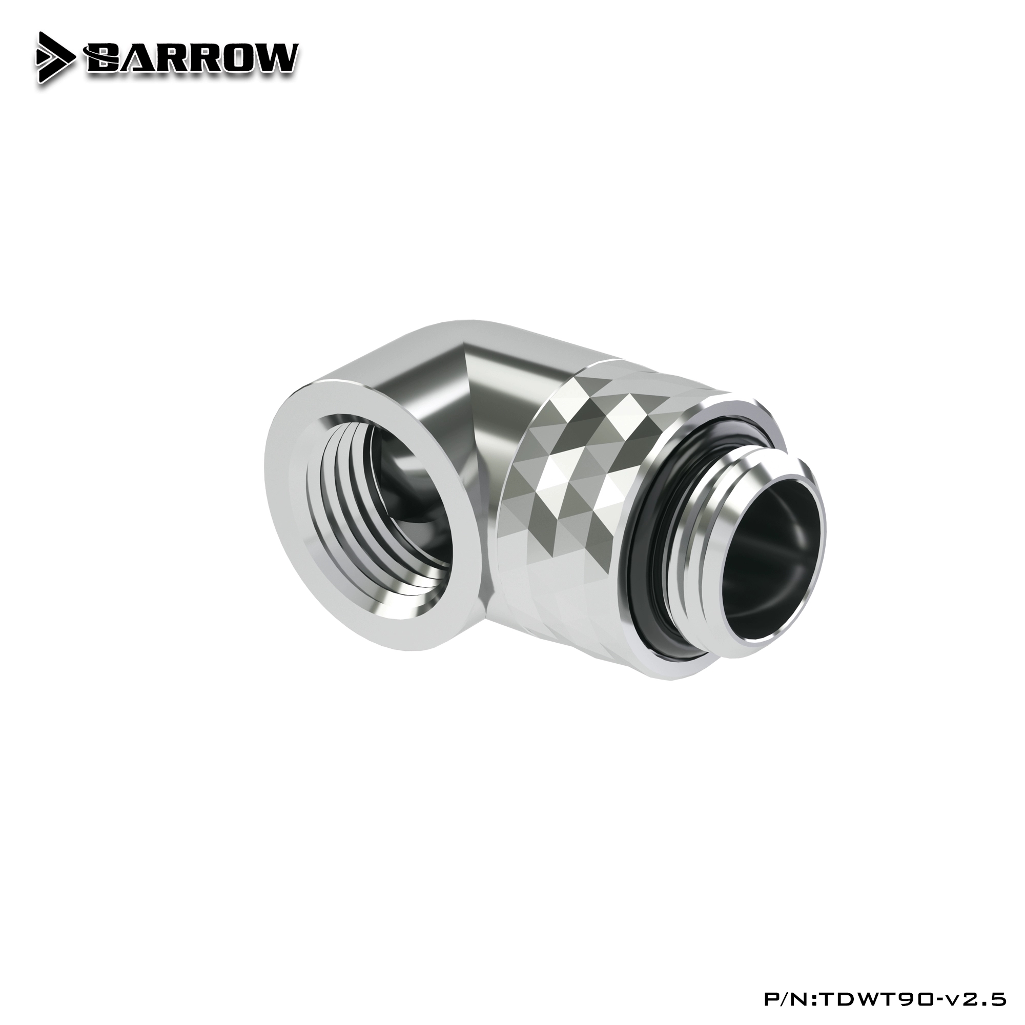 Прямой фитинг Barrow TXYZ-A01 Shiny silver (BA0059)