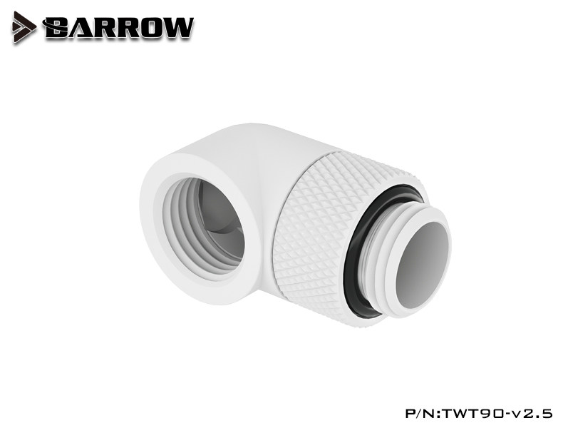 Угловой фитинг для СЖО Barrow TWT90-v2.5 White (BA0041)