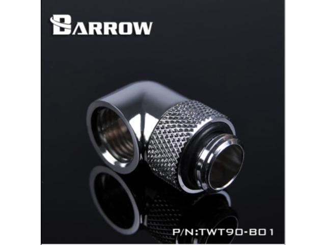 Угловой фитинг для СЖО Barrow TWT90-v2.5 White Silver (BA3165)