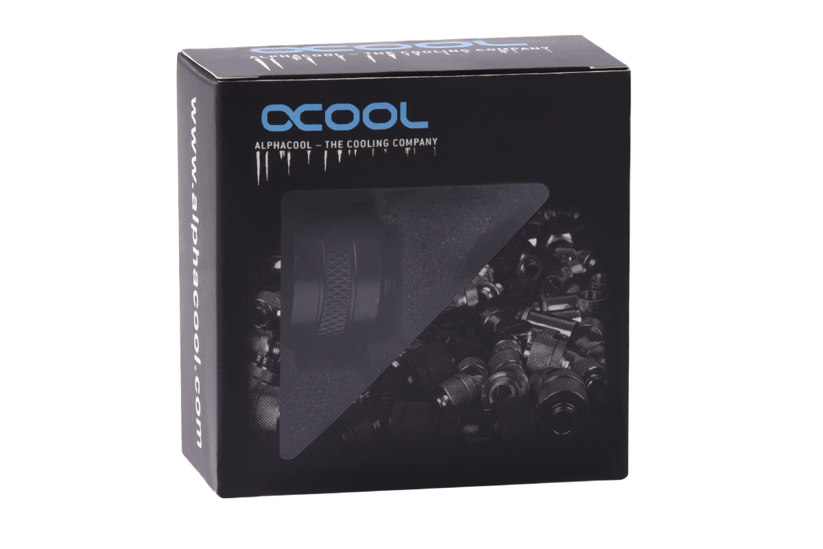 Фитинг Alphacool Eiszapfen PRO 16mm HardTube Fitting G1/4 - Deep Black (17473)