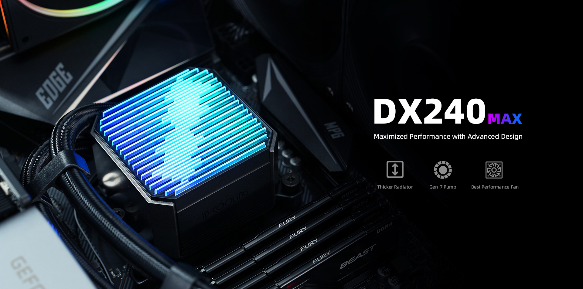 Система жидкостного охлаждения ID-COOLING DX240 MAX BLACK