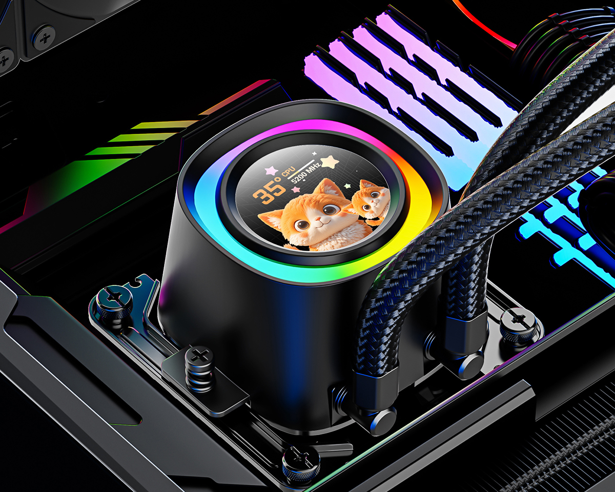 Система жидкостного охлаждения ID-COOLING FX240 LCD WHITE