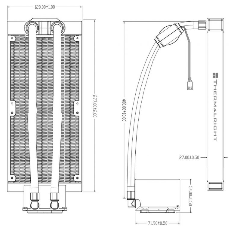 Система жидкостного охлаждения Thermalright Frozen Notte 240 White ARGB V2