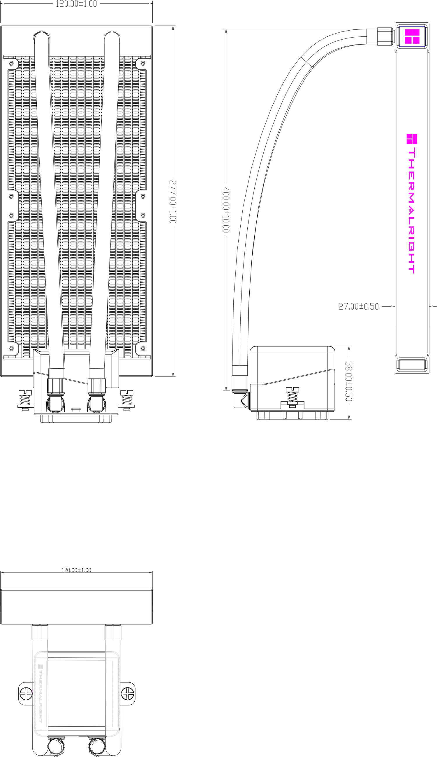 Система жидкостного охлаждения Thermalright Frozen Vision 240 Black