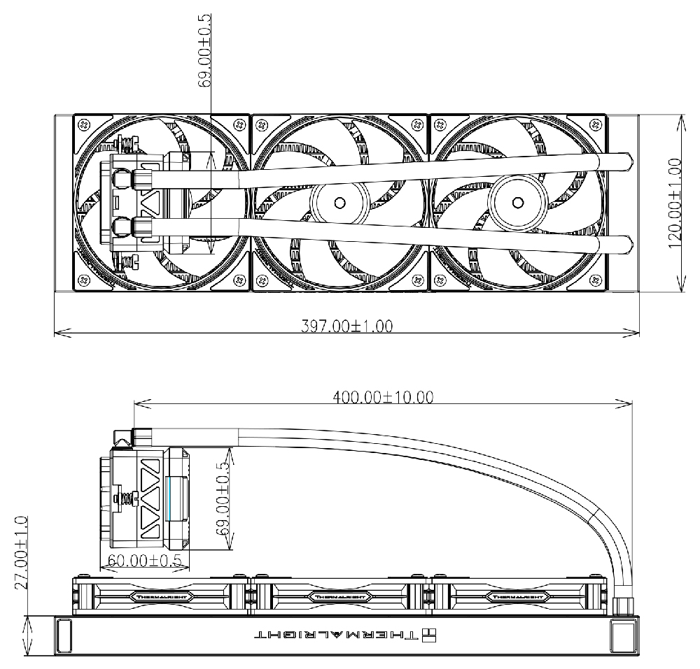 Система жидкостного охлаждения Thermalright Frozen Warframe PRO 360 Black
