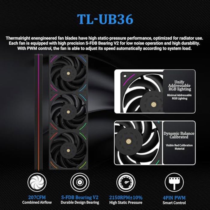 Система жидкостного охлаждения Thermalright Mjolnir Vision 360 UB Pro ARGB Black