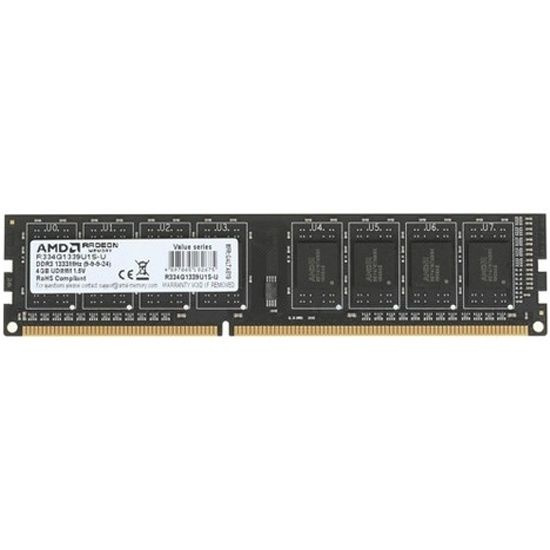 Оперативная память 4GB DDR-III 1333MHz AMD Black (R334G1339U1S-U) RTL