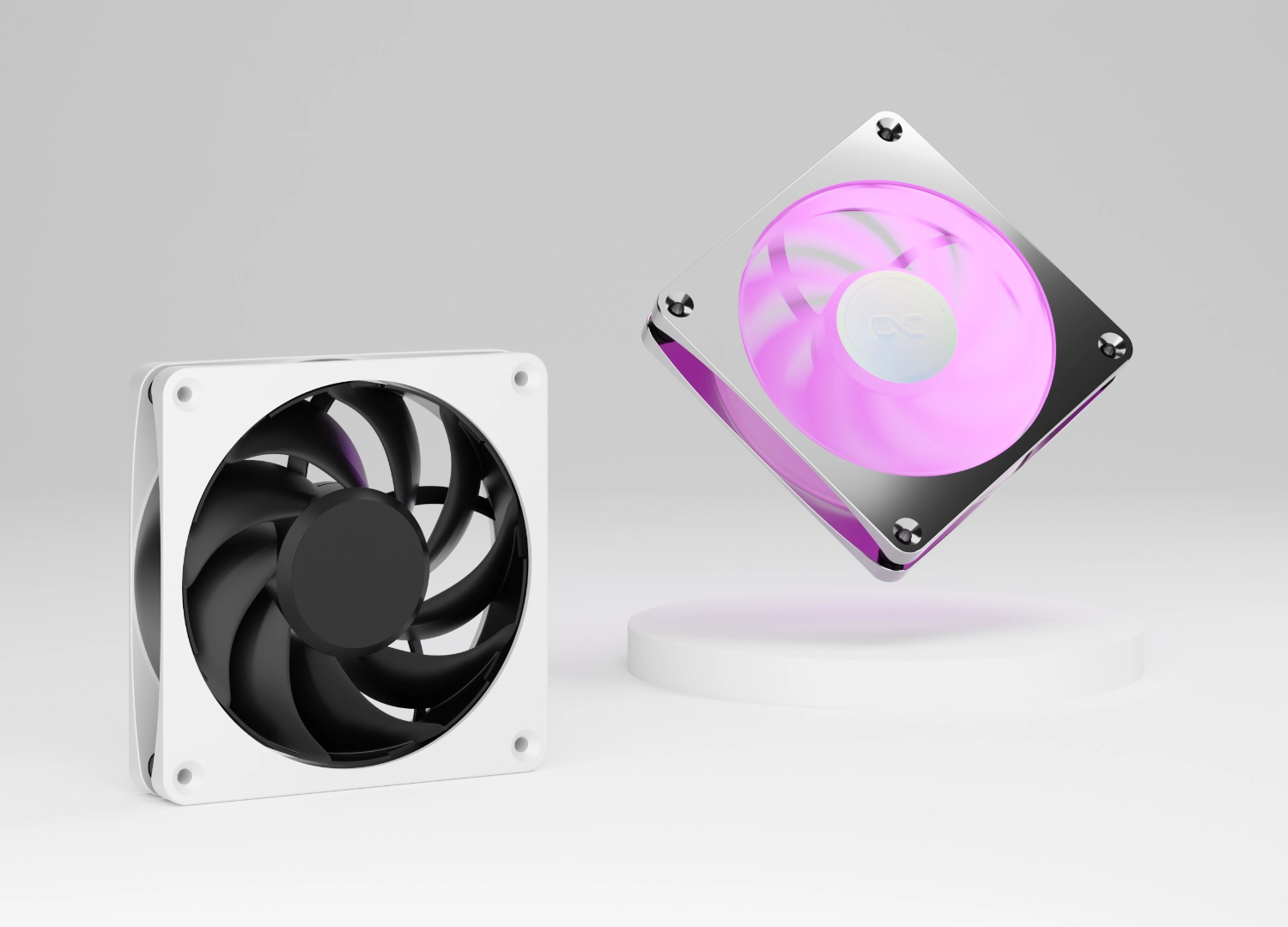 Вентилятор для корпуса Alphacool Apex Stealth Metal Aurora fan 2600rpm Chrome