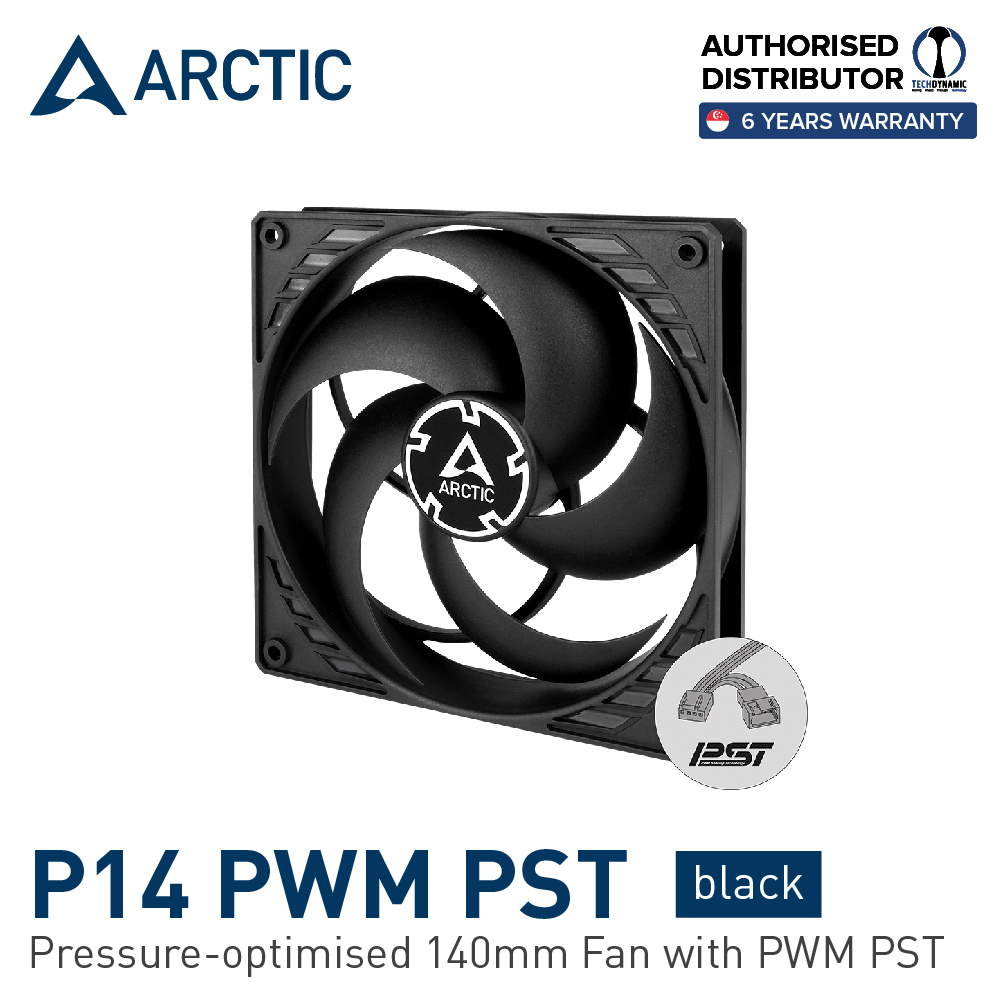 Вентилятор для корпуса Arctic P14 Slim PWM PST Black