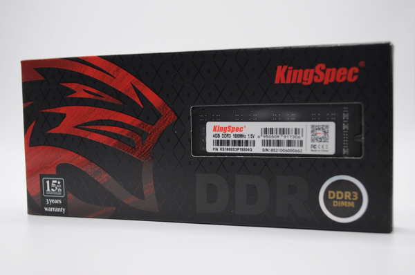Оперативная память 4GB DDR-III 1600MHz KingSpec (KS1600D3P15004G)