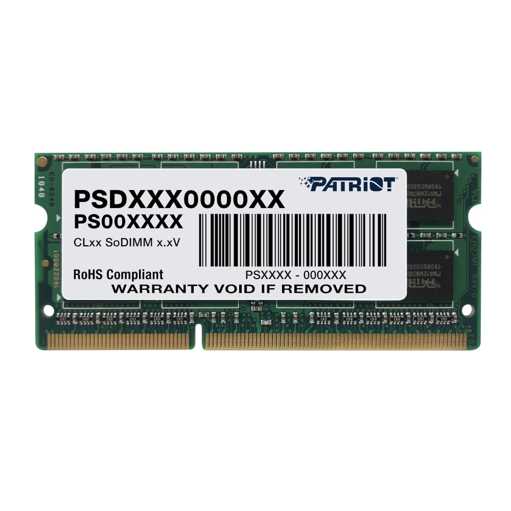Оперативная память 4GB DDR-III 1600MHz Patriot SO-DIMM (PSD34G16002S)