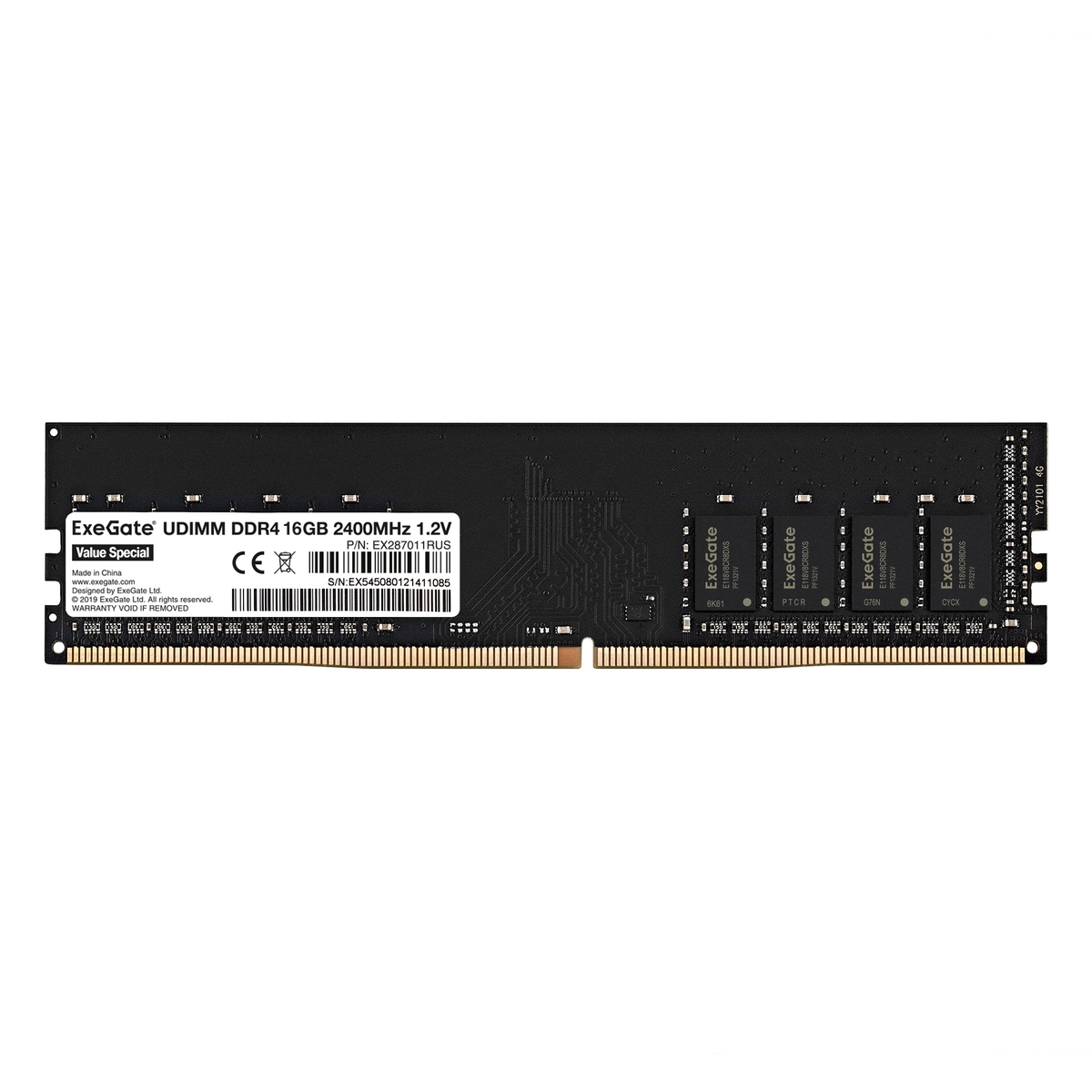 Оперативная память 4GB DDR4 2400MHz ExeGate HiPower (EX288047RUS)