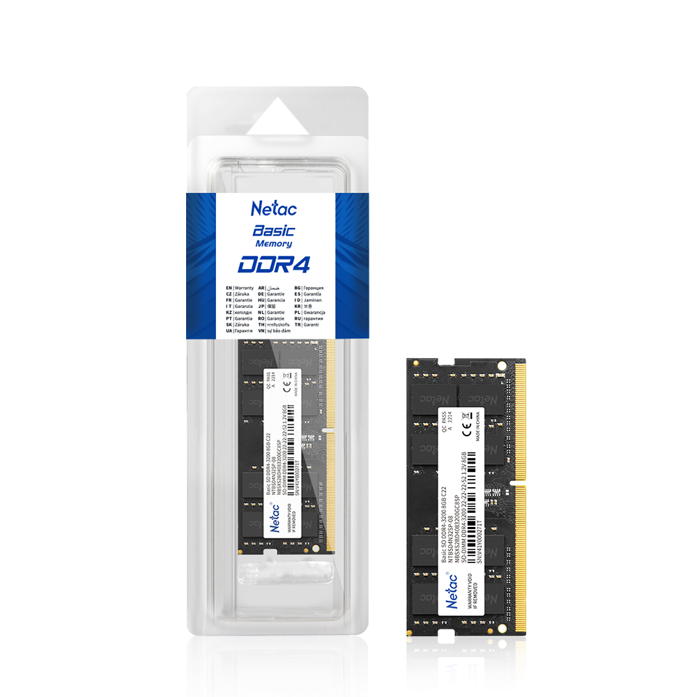 Оперативная память 4GB DDR4 2666MHz Netac SO-DIMM (NTBSD4N26SP-04)