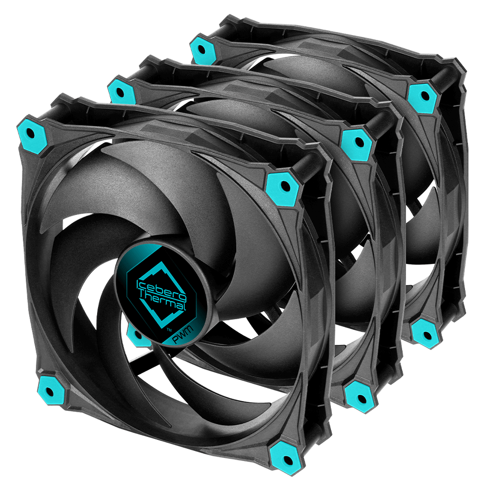 Вентилятор для корпуса Iceberg Thermal IceGALE 120mm Silent PWM Black (3 шт.)