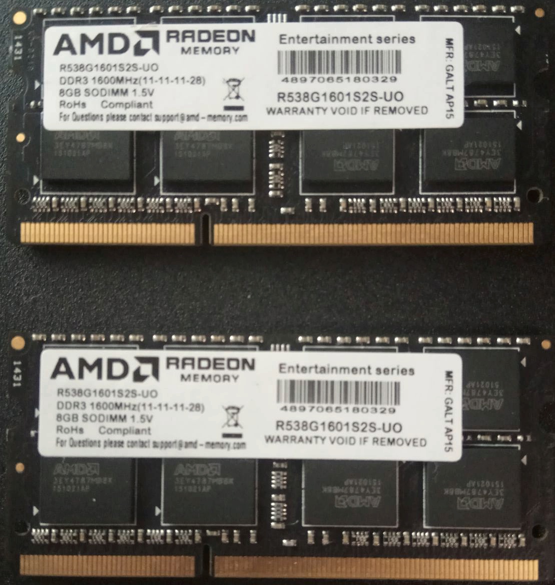 Оперативная память 8GB DDR4 2133MHz AMD SO-DIMM (R748G2133S2S-UO) OEM