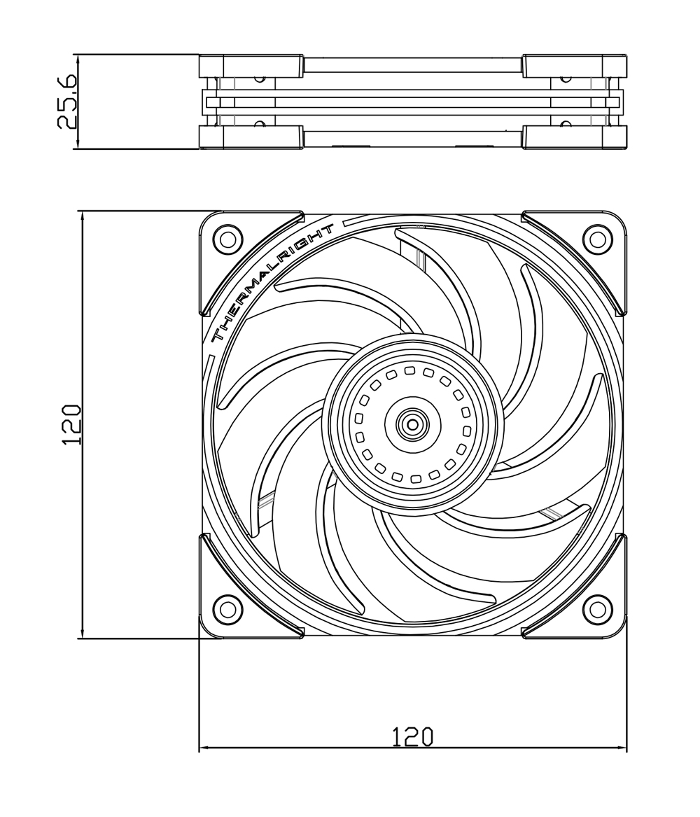 Вентилятор для корпуса Thermalright TL-B12W-S (3 шт.)