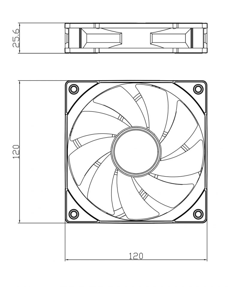 Вентилятор для корпуса Thermalright TL-C12B-S V3