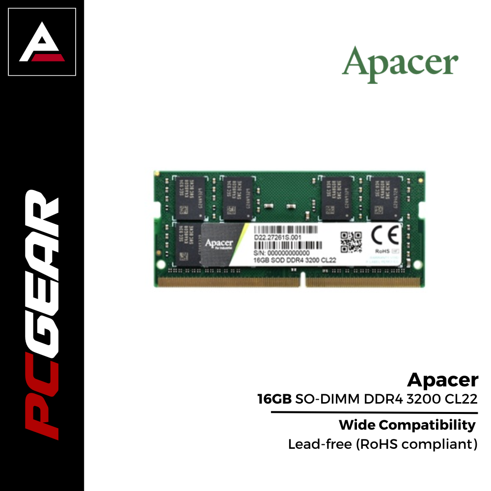 Оперативная память 8GB DDR4 2666MHz Apacer SO-DIMM (AS08GGB26CQYBGH)