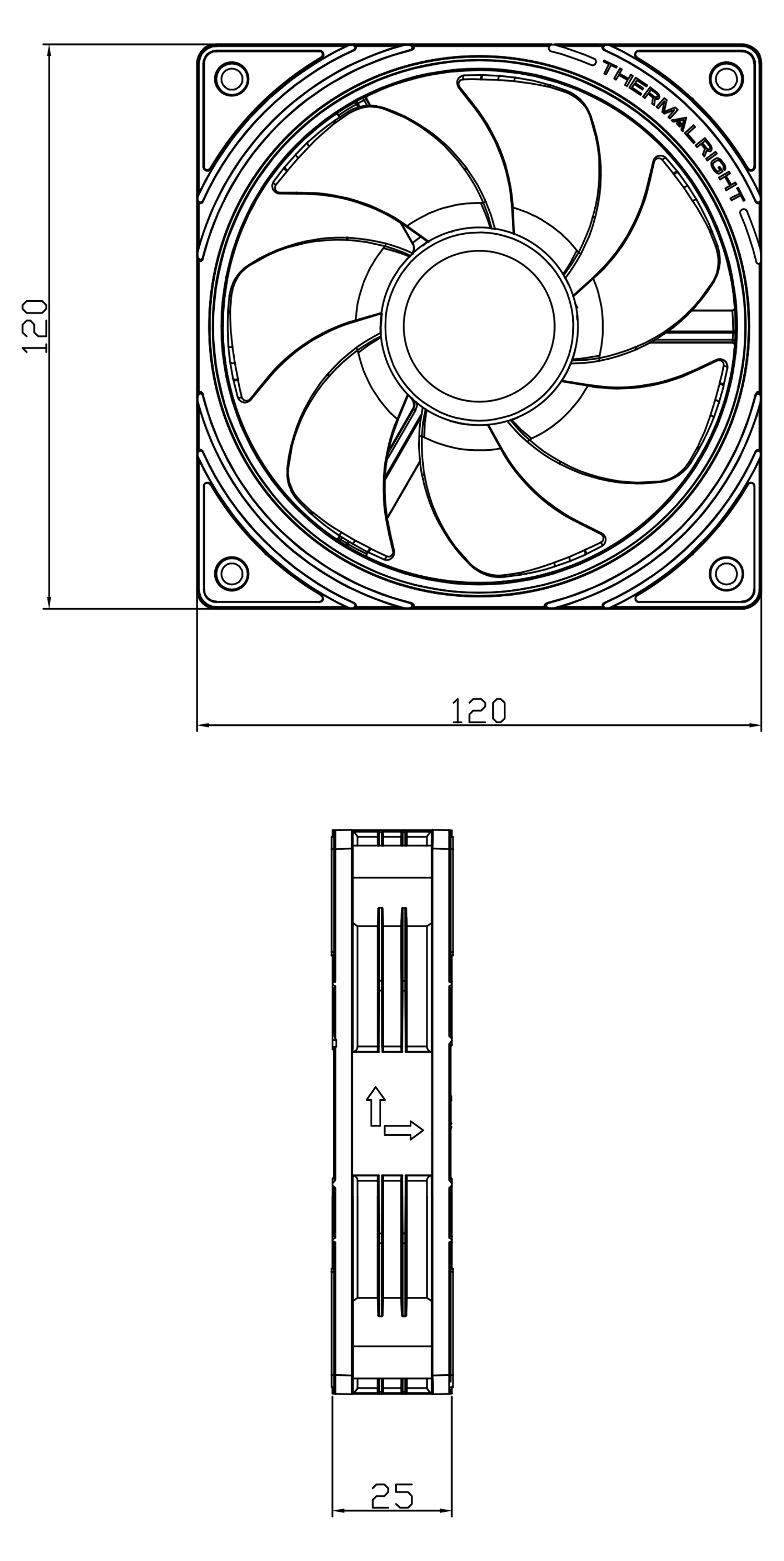 Вентилятор для корпуса Thermalright TL-S12R