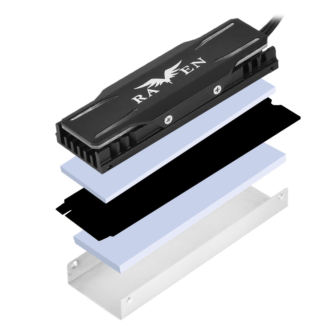 Радиатор для SSD M.2 Silverstone TP03-ARGB