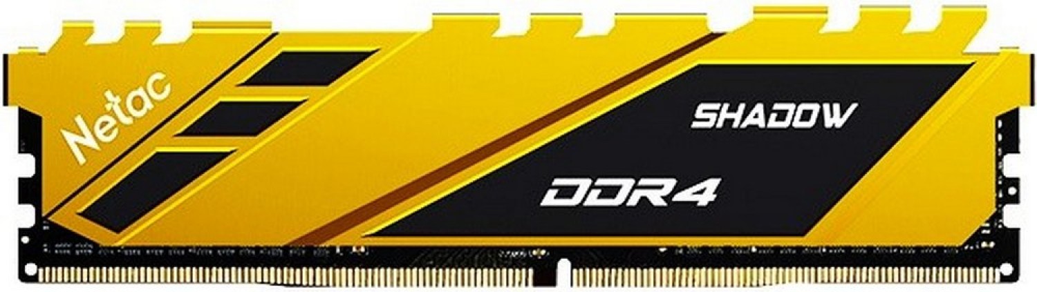 Оперативная память 8GB DDR4 3200MHz Netac Shadow Yellow (NTSDD4P32SP-08Y)