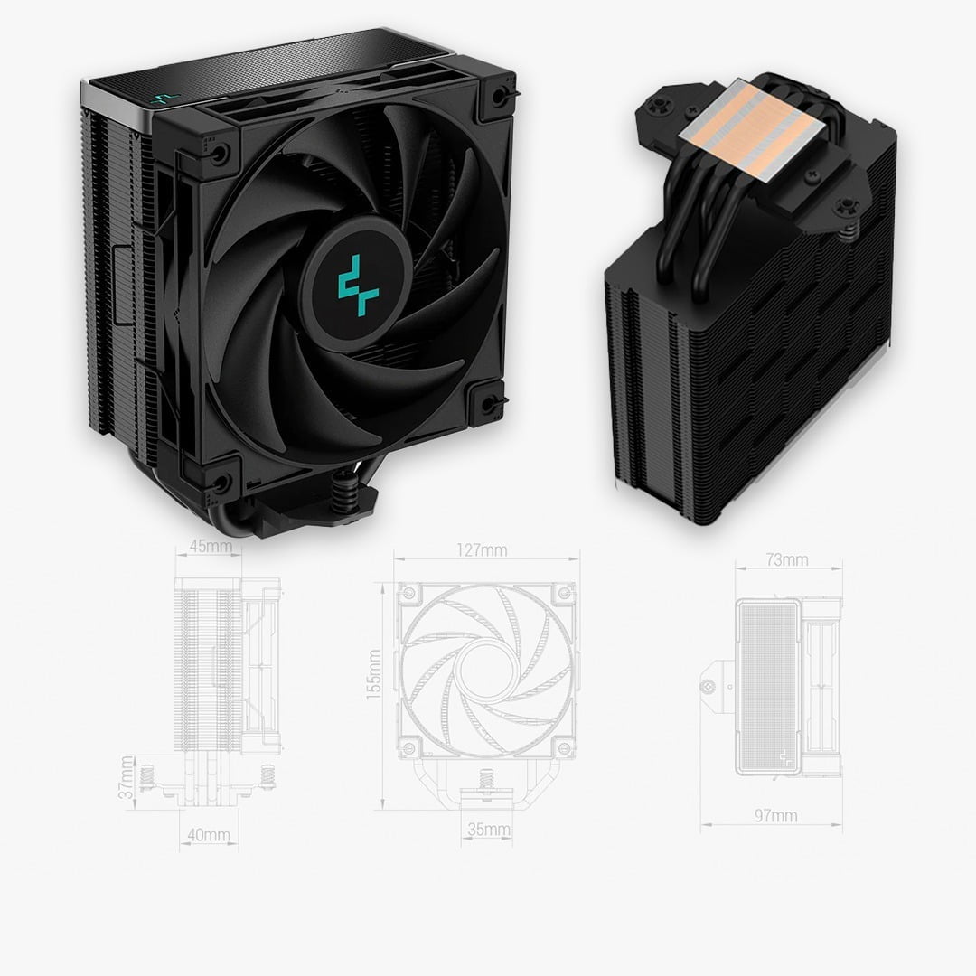 Кулер DeepCool AK400 ZERO DARK